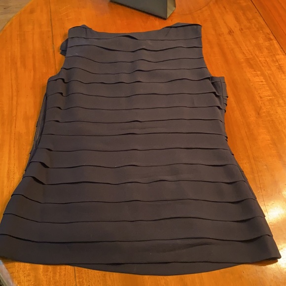 Tory Burch navy silk top - Picture 2 of 5